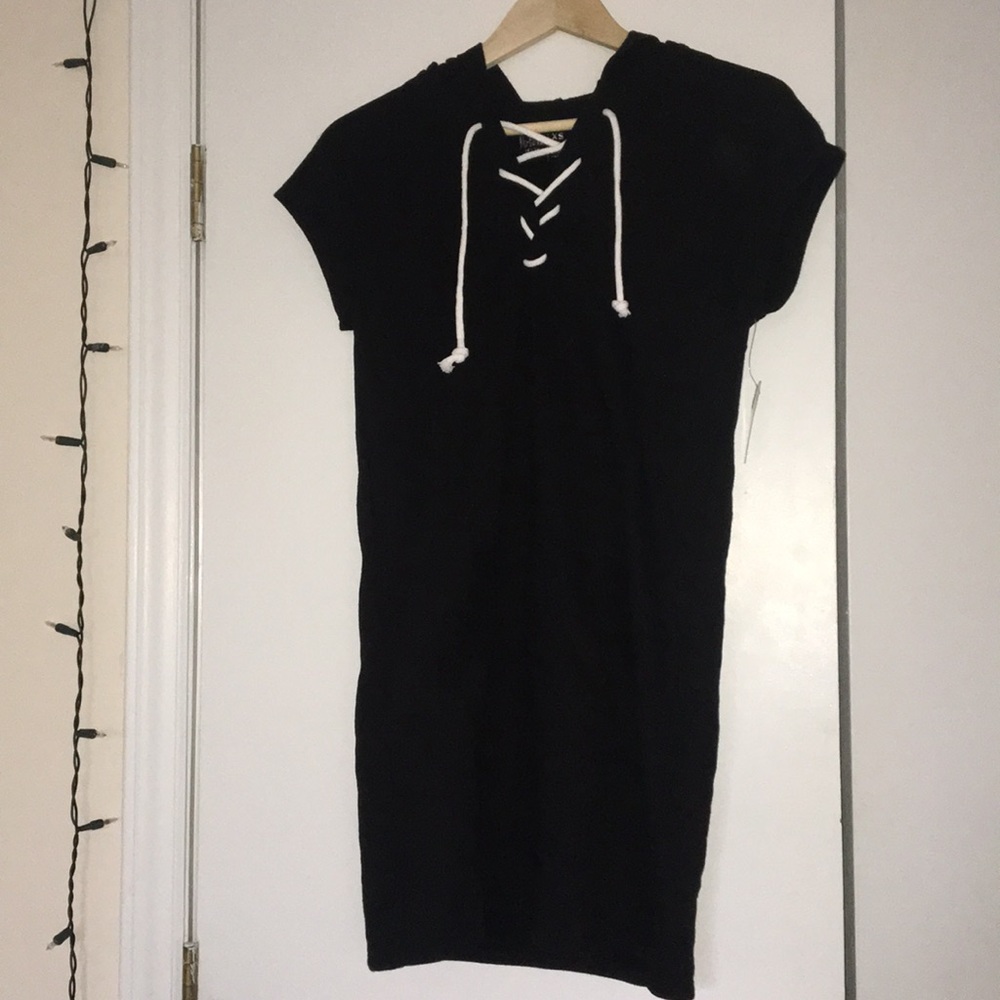 new black dress with hood